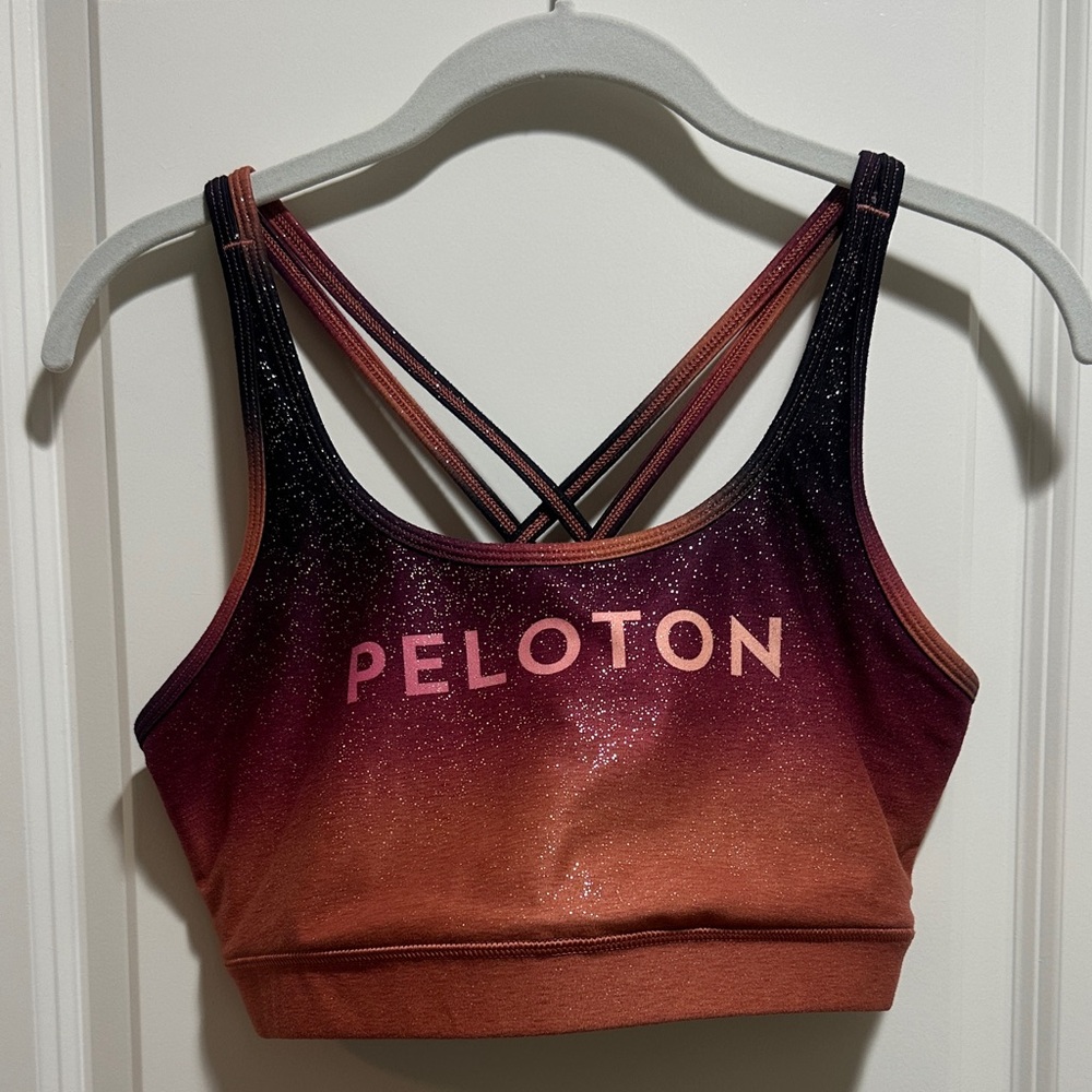 WITH x Peloton sparkle sports bra size L